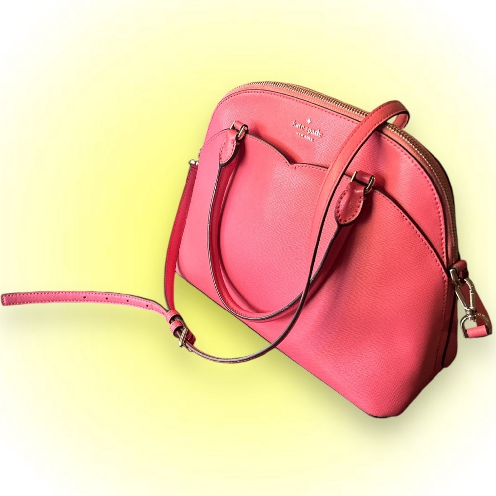 Kate Spade Medium Payton Dome Saffiano Leather Blossom Pink Bag